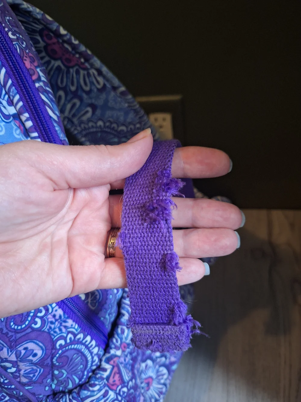 Vera Bradley Purple Floral Quilted Backpack